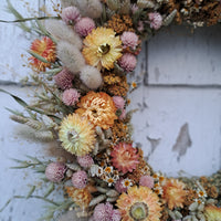 Rustic Pastels Medium Dried Flower Wreath