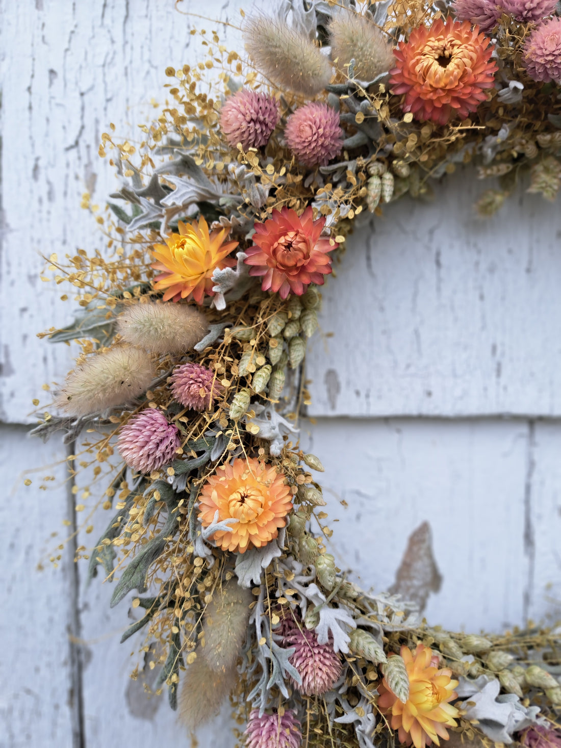 Rustic Pastels Small Dried Flower Wreath