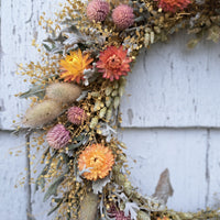 Rustic Pastels Small Dried Flower Wreath