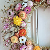 Colorful Harvest Large Dried Flower Wreath