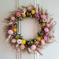 Visions of Spring Small Dried Flower Wreath