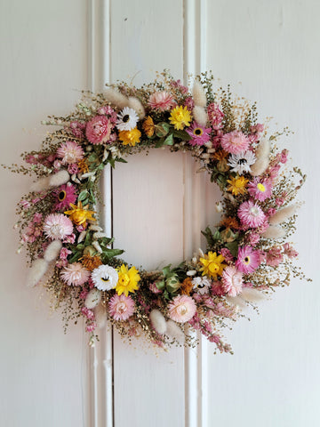 Visions of Spring Small Dried Flower Wreath