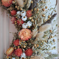 Autumn Colors Large Dried Flower Wreath