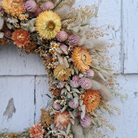 Rustic Pastels Medium Dried Flower Wreath