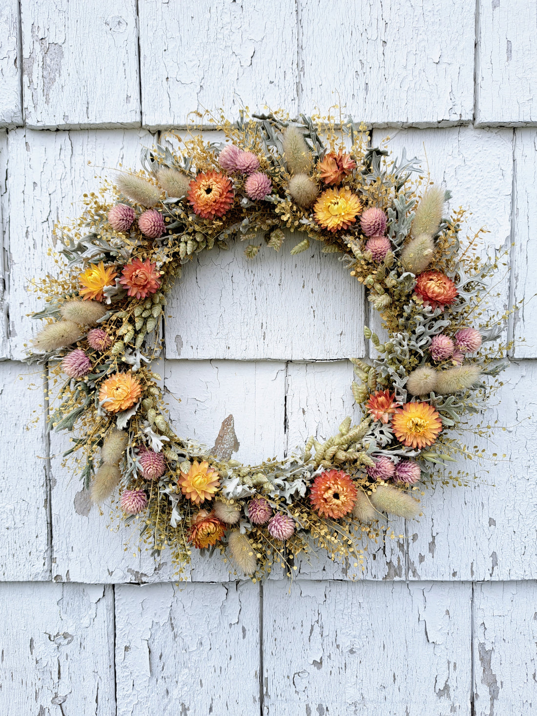 Rustic Pastels Small Dried Flower Wreath