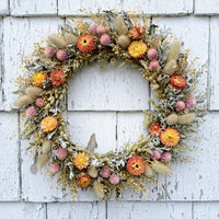 Rustic Pastels Small Dried Flower Wreath